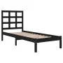 Schwarzer Einzelbettrahmen aus Massivholz, 75 x 190 cm von vidaXL, Betten und Lattenroste - Ref: Foro24-3105434, Preis: 111,2...