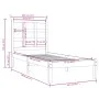 Schwarzer Einzelbettrahmen aus Massivholz, 75 x 190 cm von vidaXL, Betten und Lattenroste - Ref: Foro24-3105434, Preis: 111,2...