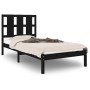 Estructura de cama madera maciza individual negra 75x190 cm de vidaXL, Camas y somieres - Ref: Foro24-3105564, Precio: 115,28...