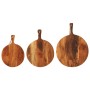 Tablas de cortar 3 piezas madera maciza de acacia