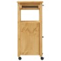 Carrito de cocina MONZA madera maciza de pino 48x40x90 cm