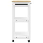 Carrito de cocina MONZA madera maciza de pino 84x40x90 cm