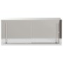 Armario de pared de cocina puertas correderas acero inoxidable