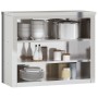 Armario de pared de cocina con estantes acero inoxidable