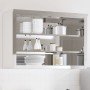 Armario de pared de cocina con estantes acero inoxidable