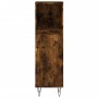 3-teiliges Badezimmermöbel-Set aus geräuchertem Eichensperrholz von vidaXL, Badezimmermöbel - Ref: Foro24-3190280, Preis: 163...