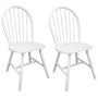 Esszimmerstühle 2 Stück massives Gummiholz weiß von vidaXL, Essstühle - Ref: Foro24-242026, Preis: 207,84 €, Rabatt: %