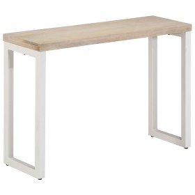 Mesa consola madera maciza de mango y hierro 110x35x76 cm