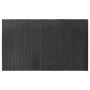 Alfombra rectangular bambú gris 60x100 cm