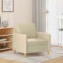 Sillón de tela color crema 60 cm