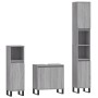 Set de muebles de baño 3 pzas madera contrachapada gris sonoma de vidaXL, Muebles de baño - Ref: Foro24-3190289, Precio: 175,...