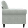 Sillón de terciopelo gris claro 60 cm