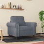 Sillón de terciopelo gris oscuro 60 cm