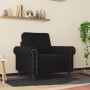 Sillón de terciopelo negro 60 cm