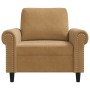 Sillón de terciopelo marrón 60 cm