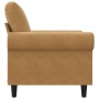 Sillón de terciopelo marrón 60 cm