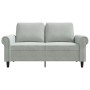 Sofá de 2 plazas de terciopelo gris claro 120 cm