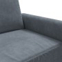 Sofá de 2 plazas de terciopelo gris oscuro 120 cm