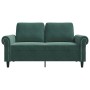 Sofá de 2 plazas de terciopelo verde oscuro 120 cm