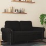 Sofá de 2 plazas terciopelo negro 120 cm