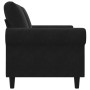 Sofá de 2 plazas terciopelo negro 120 cm