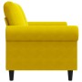 Sofá de 2 plazas terciopelo amarillo 120 cm