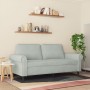 Sofá de 2 plazas de terciopelo gris claro 140 cm