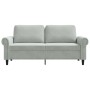 Sofá de 2 plazas de terciopelo gris claro 140 cm