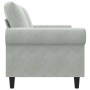 Sofá de 2 plazas de terciopelo gris claro 140 cm