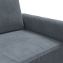 Sofá de 2 plazas de terciopelo gris oscuro 140 cm