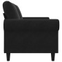 Sofá de 2 plazas terciopelo negro 140 cm