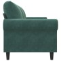 Sofá de 3 plazas terciopelo verde oscuro 180 cm