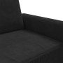 Sofá de 3 plazas terciopelo negro 180 cm