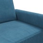 Sofá de 3 plazas terciopelo azul 180 cm
