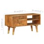 TV-Schrank aus massivem Mangoholz, 85 x 35 x 47 cm von vidaXL, TV-Möbel - Ref: Foro24-285855, Preis: 155,59 €, Rabatt: %