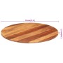 Tablero de mesa redonda madera maciza de acacia 15-16 mm 70 cm