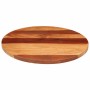 Tablero de mesa redonda madera maciza de acacia 25-27 mm 60 cm