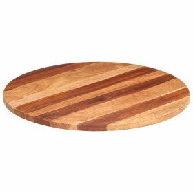 Tablero de mesa redonda madera maciza de acacia 25-27 mm 80 cm Tablero de mesa redonda madera maciza de acacia 25-27 mm 80 cm