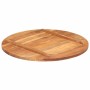 Tablero de mesa redonda madera maciza de acacia 25-27 mm 80 cm