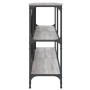 Mesa consola hierro y madera ingeniería gris Sonoma 160x30x75cm