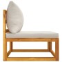 Set de muebles para jardín 3 piezas con cojines madera acacia