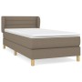 Box spring bed with taupe gray fabric mattress 100x200 cm by vidaXL, Beds and slatted bases - Ref: Foro24-3126865, Price: 339...