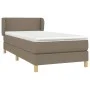 Box spring bed with taupe gray fabric mattress 100x200 cm by vidaXL, Beds and slatted bases - Ref: Foro24-3126625, Price: 347...