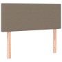Box spring bed with taupe gray fabric mattress 100x200 cm by vidaXL, Beds and slatted bases - Ref: Foro24-3126625, Price: 351...