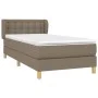 Box spring bed with taupe gray fabric mattress 100x200 cm by vidaXL, Beds and slatted bases - Ref: Foro24-3127105, Price: 349...