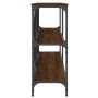 Mesa consola hierro madera ingeniería roble marrón 160x30x75 cm de vidaXL, Mesas auxiliares - Ref: Foro24-832852, Precio: 80,...