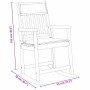 Silla mecedora con cojines madera maciza acacia
