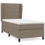 Box spring bed with taupe gray fabric mattress 100x200 cm by vidaXL, Beds and slatted bases - Ref: Foro24-3127865, Price: 364...