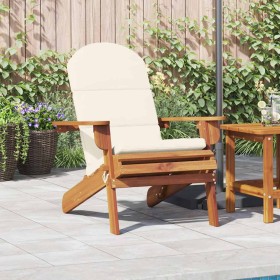 Silla de jardín Adirondack con cojines madera maciza acacia