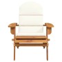 Silla de jardín Adirondack con cojines madera maciza acacia